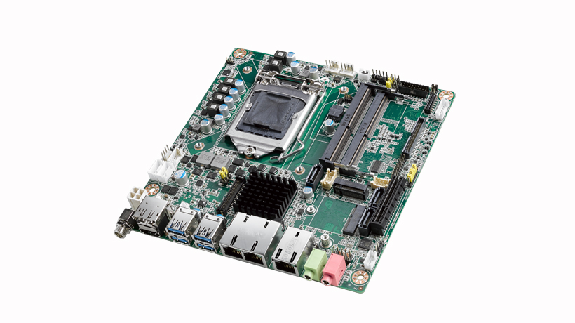 Mini-ITX Embedded Motherboard Supporting Intel<sup>®</sup> Core™ i7/i5/i3 LGA1151 with DP/HDMI/LVDS/eDP, 3 GbE, 6 COM